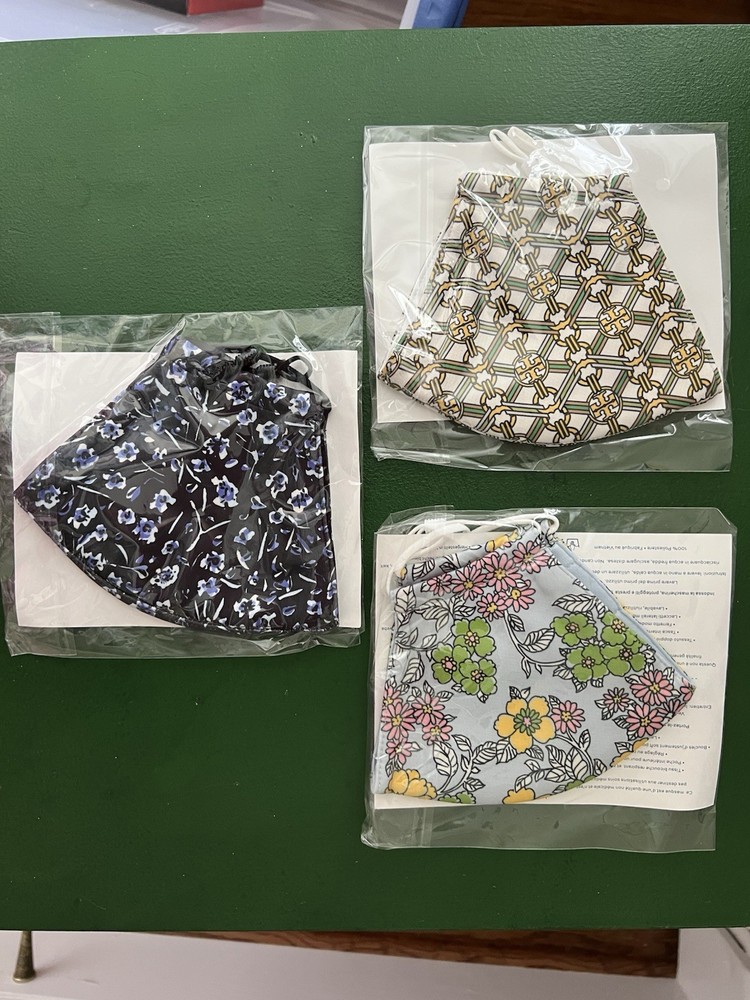 3 NEW Tory Burch facemasks