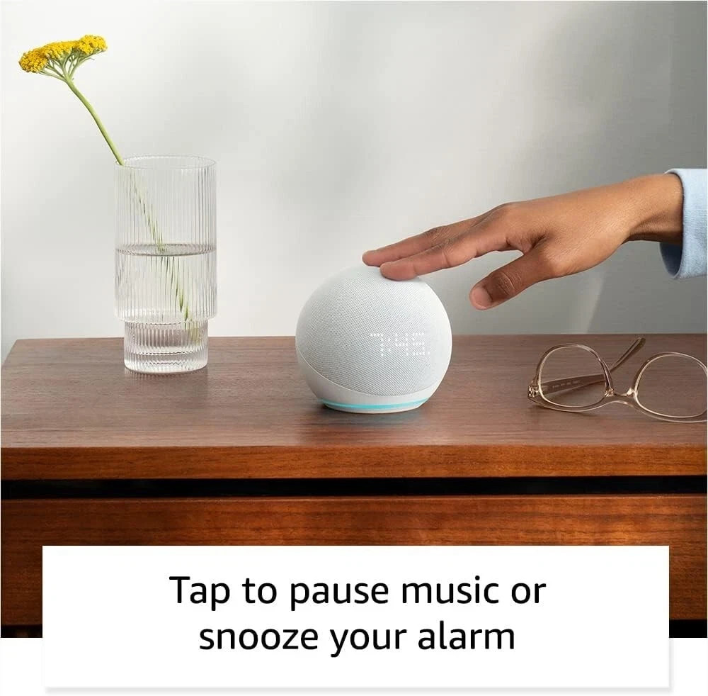 Amazon Echo Dot (5th Gen) Smart Speaker With Alexa And Clock Cloud Blue