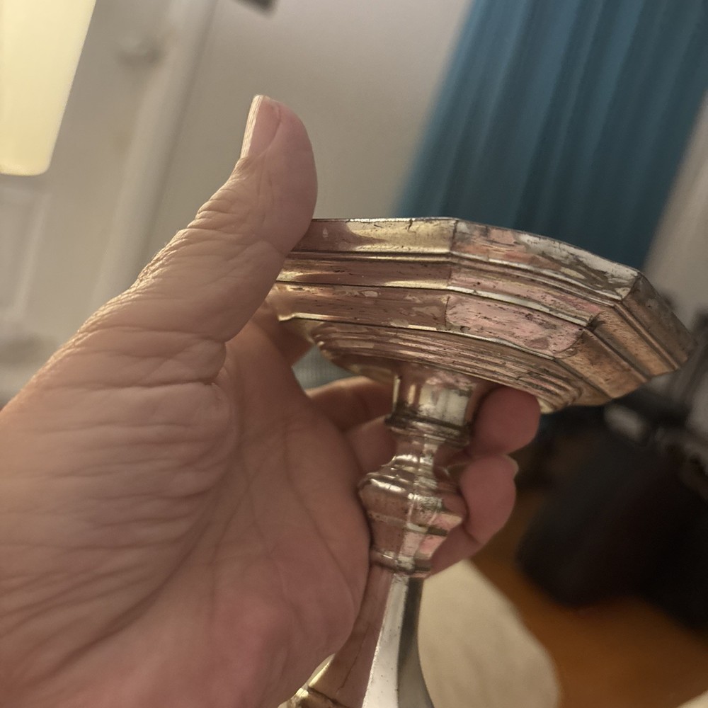 Silver plate Queen Ann Candlestick
