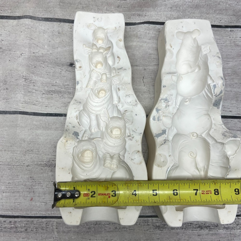 Vintage 1992 Nowell’s Inc Ceramic Casting Mold Stack Pigs #HM-1836