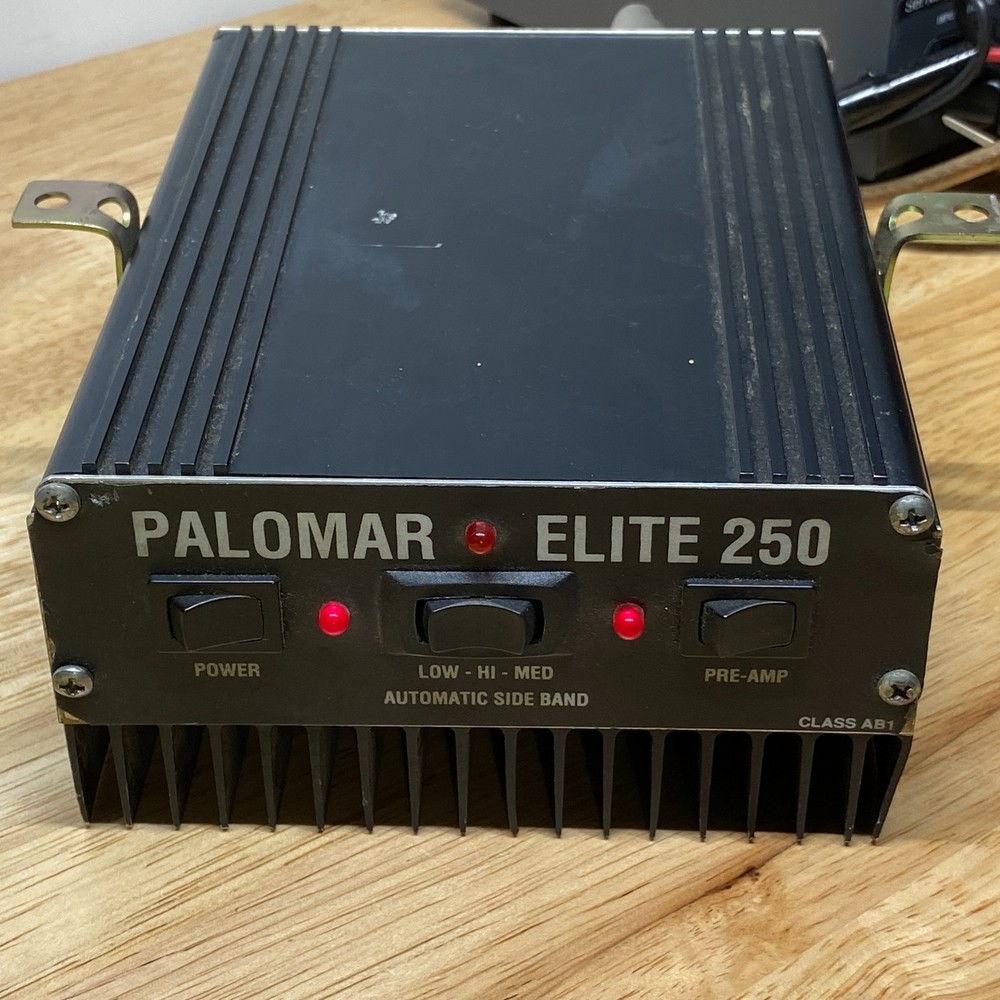 Palomar Elite 250 CB Radio Linear Amplifier Class AB1 Preamp-Powers On, Untested