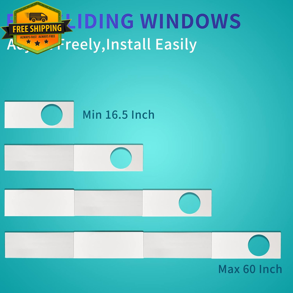 Portable AC Window Vent Kit Adjustable Seal Panel Air Conditioner 60"