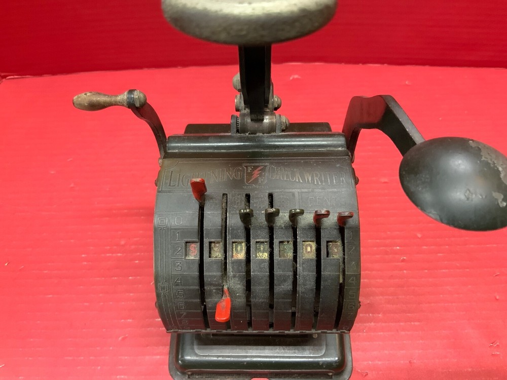 Vintage Lightning Check Writer Series 500