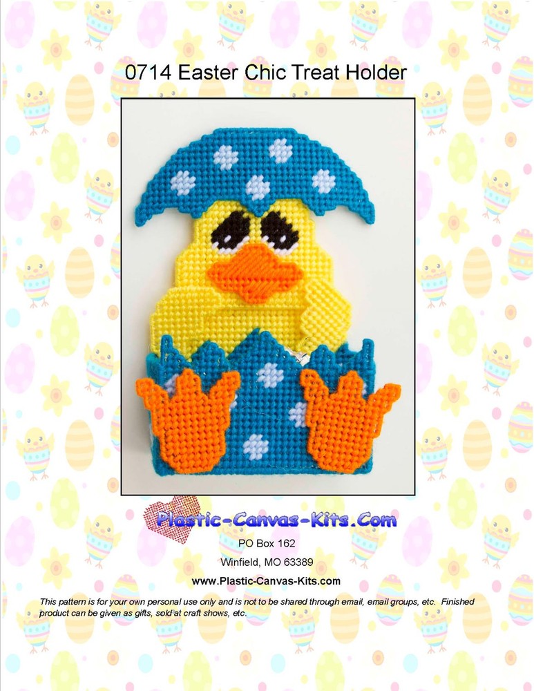 Easter Chic and Egg Treat Holder- Plastic Canvas Pattern or Kit