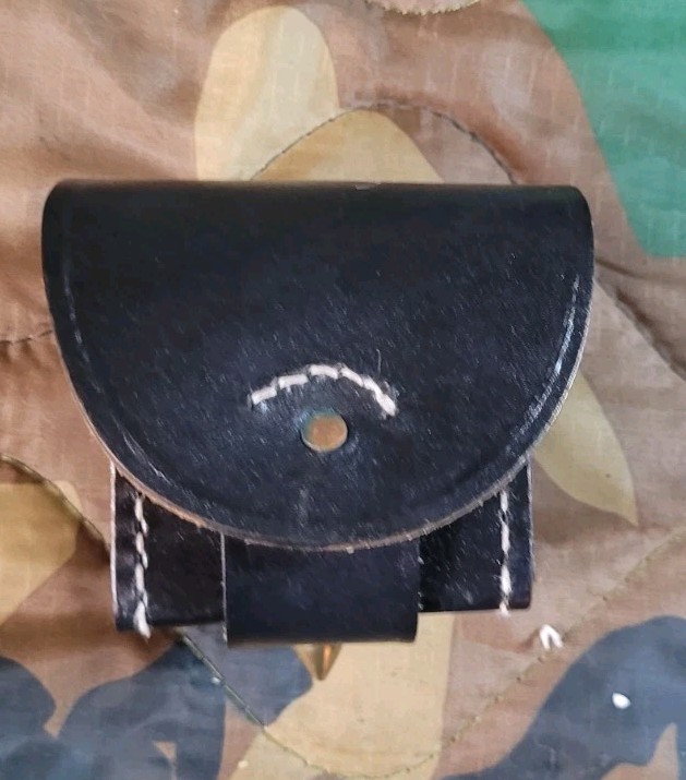 Muzzleloader Cap Or Ball Belt Pouch Black Leather Owb