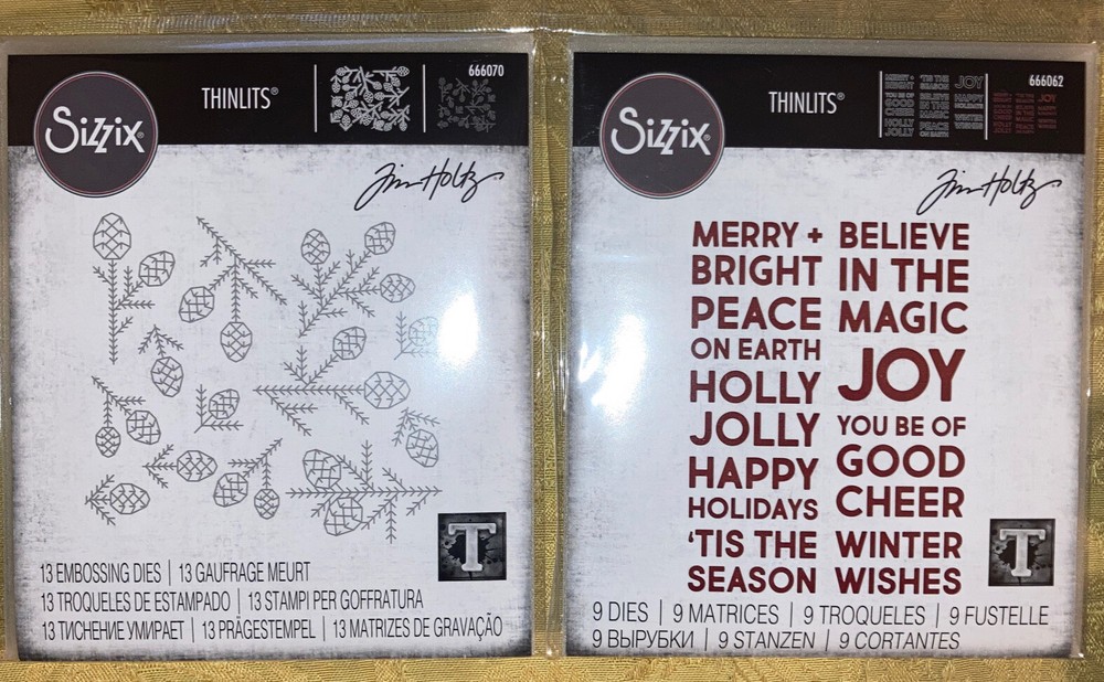 Sizzix Thinlits Metal Die Pack designed by TIM HOLTZ 35+ TO CHOOSE FROM