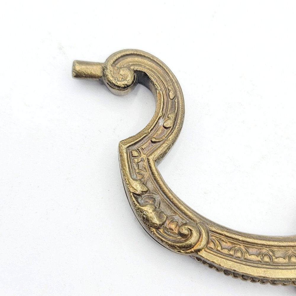 Vintage Single Brass Ornate Bail Pull for 4.25" Pull Handle Replacement 0082