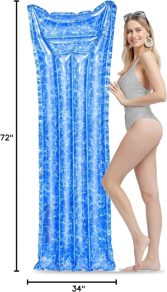 Inflatable Tanning Pool Lounger Float - Pool Floaties Rafts for Adults
