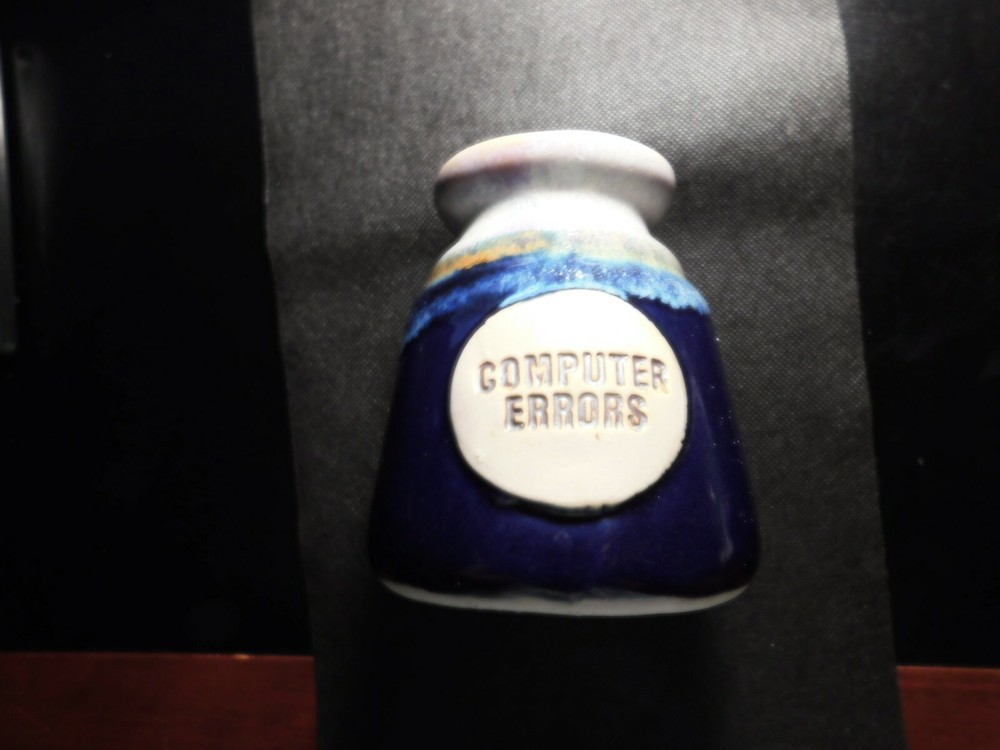Flat Earth Computer Errors 1987 Pottery Jar dd488tnn