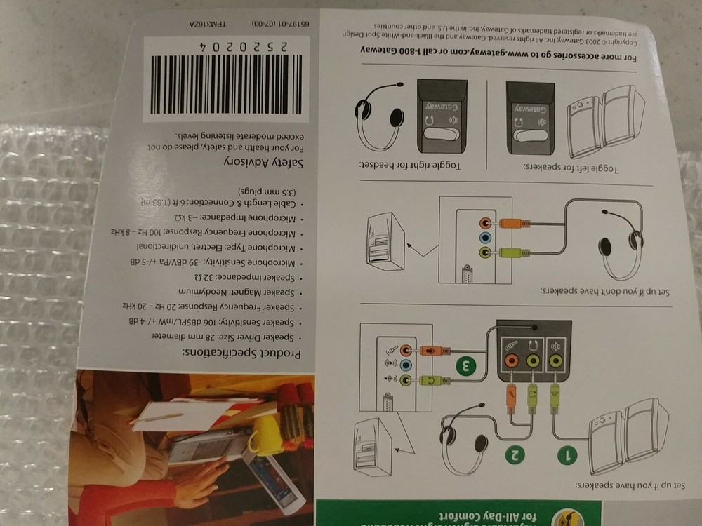 Gateway Stereo Pc Headset