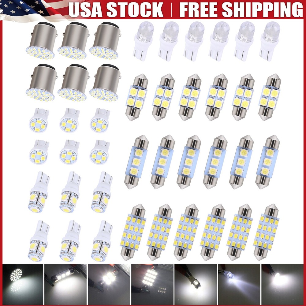 42PCS LED INTERIOR LIGHTS BULBS KIT CAR TRUNK DOME MAP LICENSE PLATE LAMP 6000K