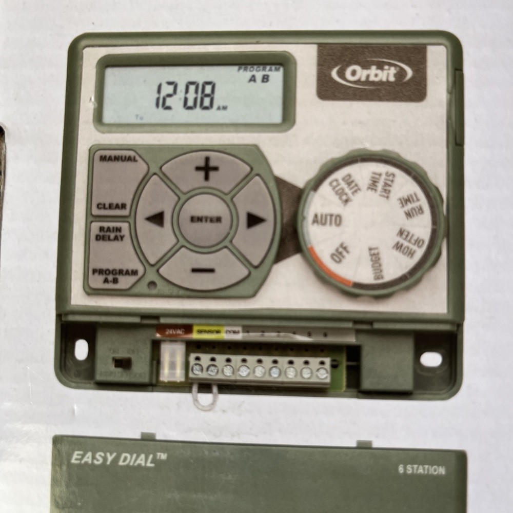 ORBIT 6 Station Sprinkler Control Center Easy Dial Lawn Program Timer 57596