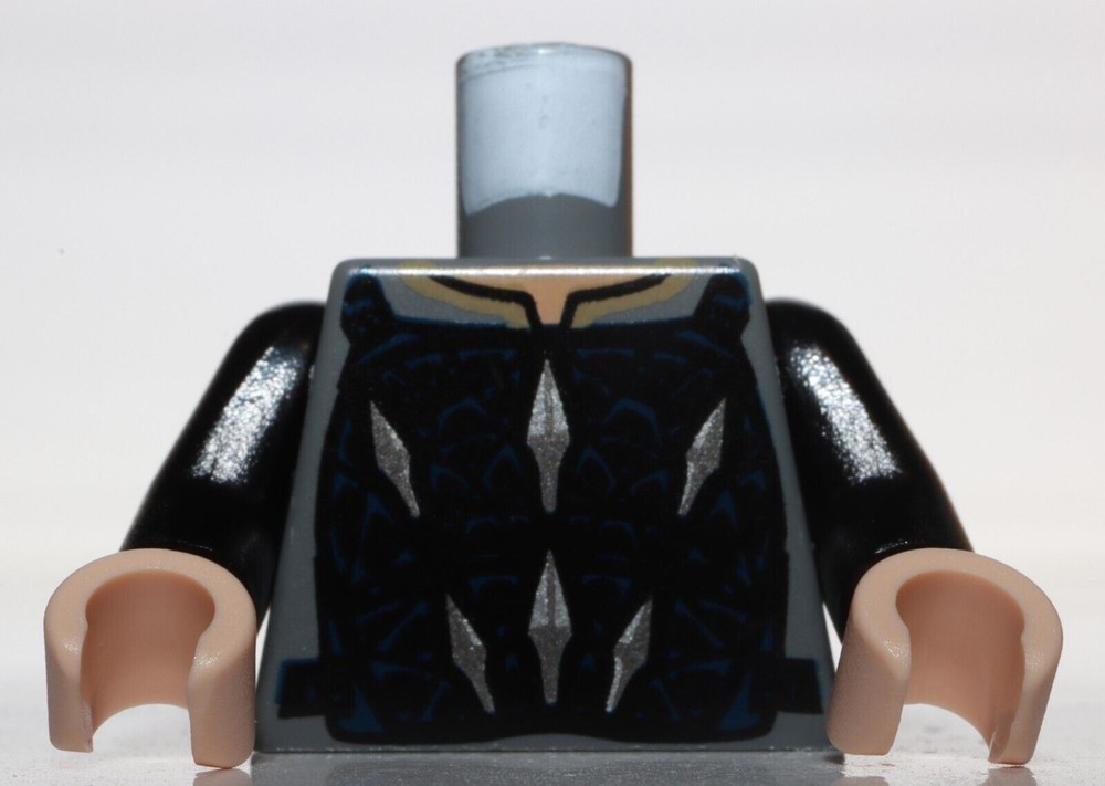 Lego Dark Bluish Gray Torso Armor Vest Silver Arrow Print