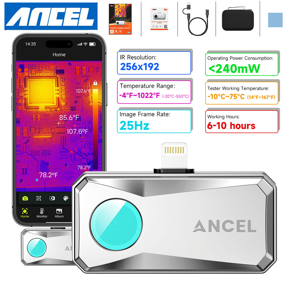 Mini ANCEL IR101 Thermal Camera for Android Tthermal Imaging Camera Type-C USB