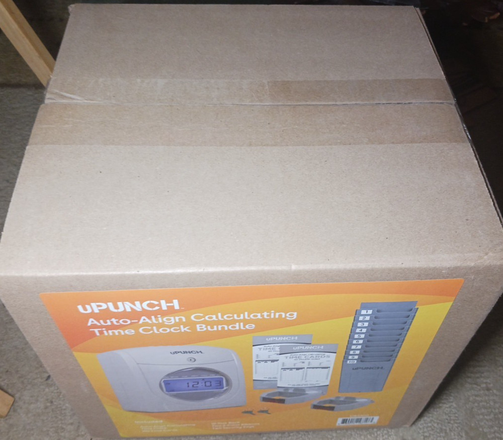 uPUNCH Auto-Align Calculating Time Clock Bundle -New Sealed Box!
