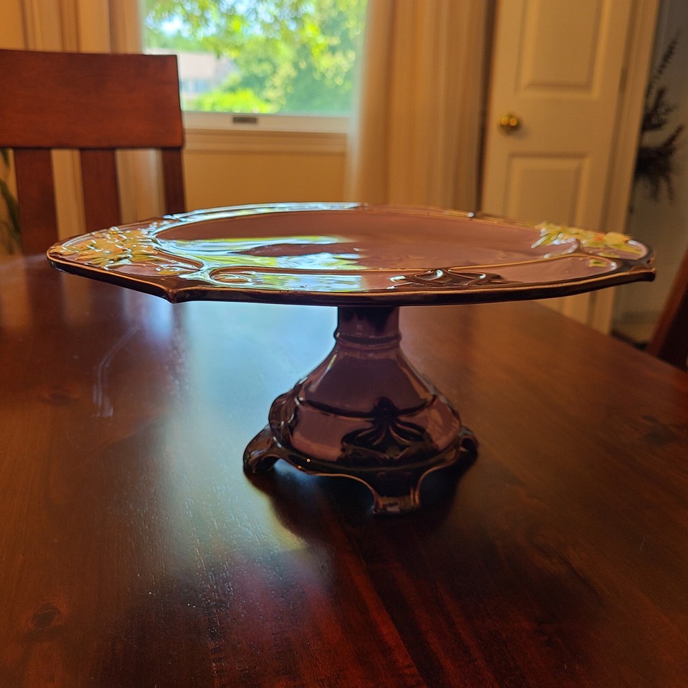 1880's Majolica Fruit/ Cake Stand