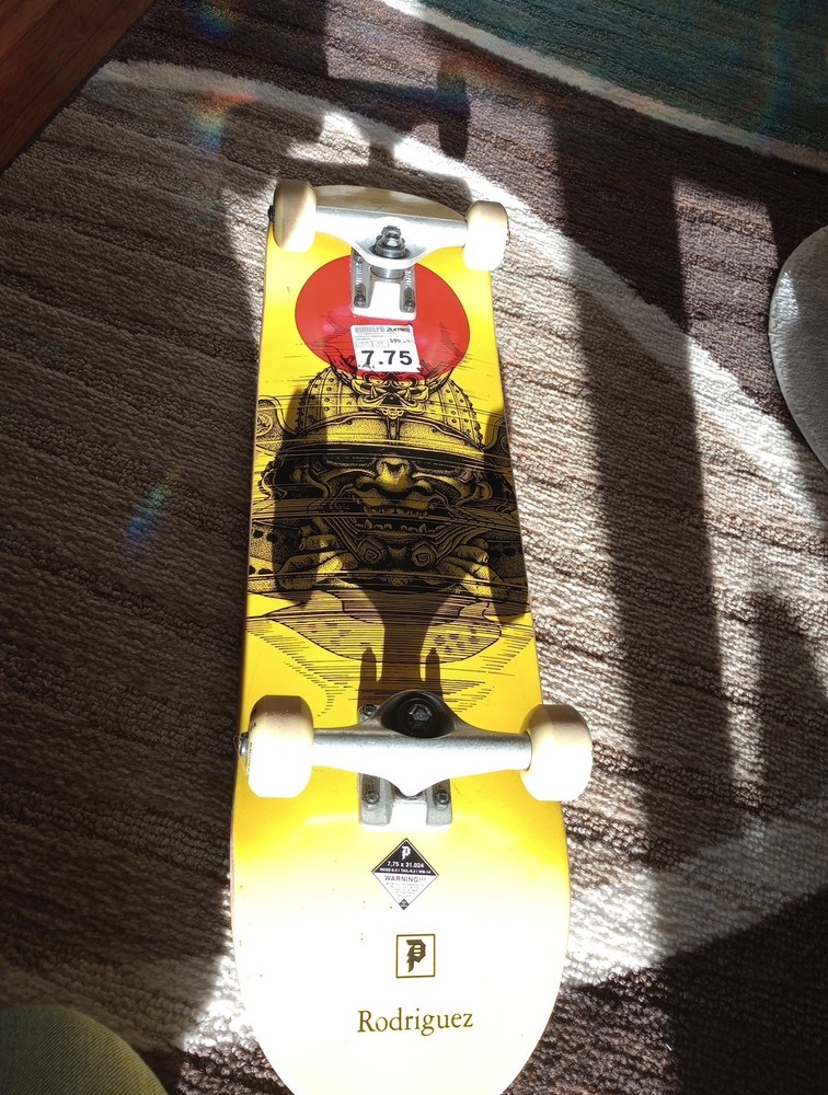 Zumiez Primitive Rodriguez Warrior Samurai Skateboard 7.75" Complete Skateboard