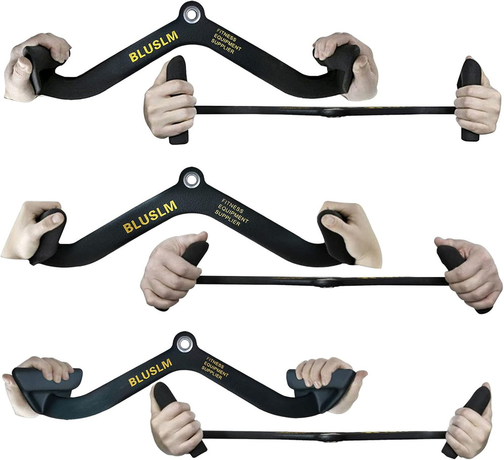 LAT Pull down Bar for Cable Machine, LAT Pulldown Attachments T-Bar V-Bar Cable