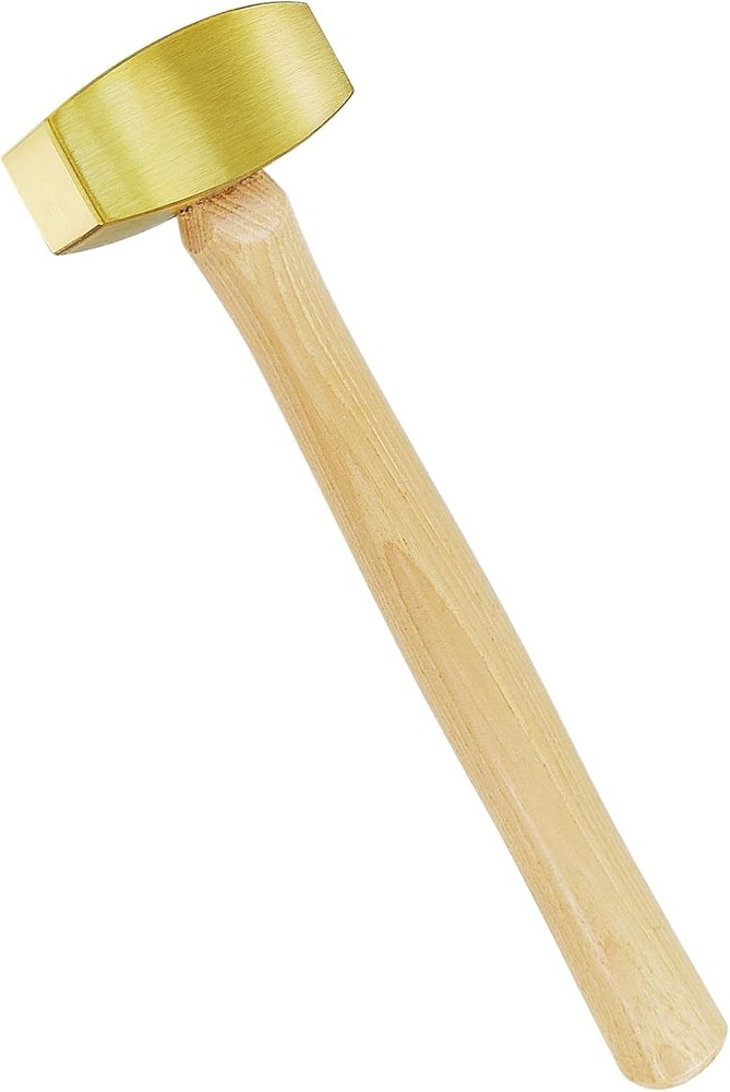 Solid Brass Hammer with Hickory Wood Handle Non Marring Non Sparking 2lb