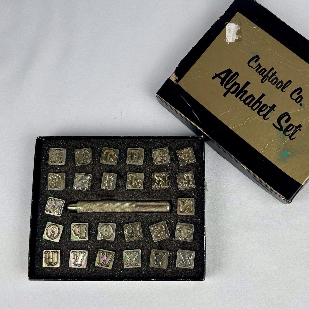Craftool Alphabet Stamp Set A–Z with Handle USA