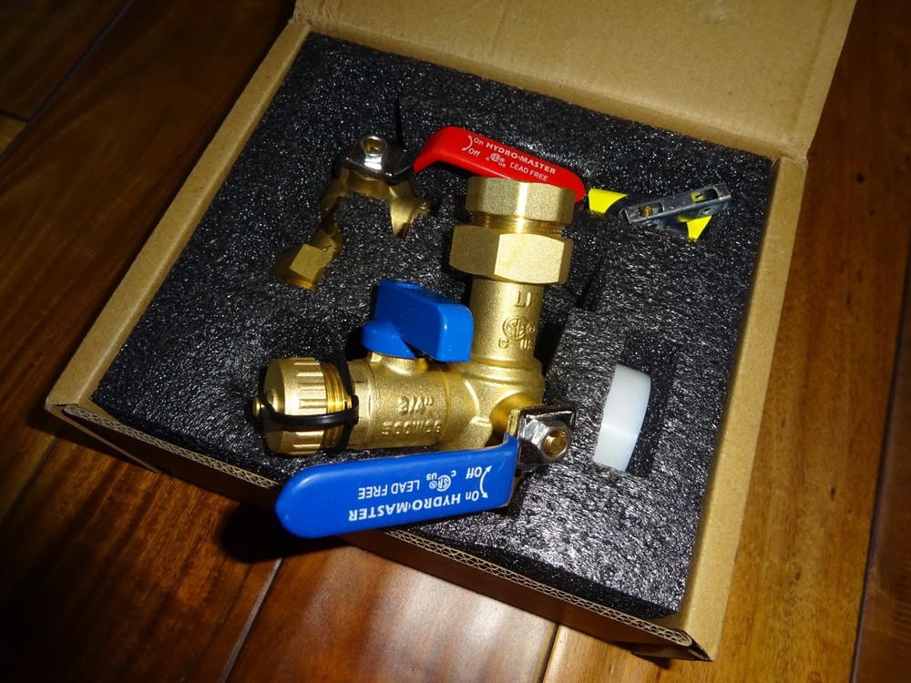 HYDRO MASTER Tankless Water Heater Service Valve Kit with Pressure Relief Valve