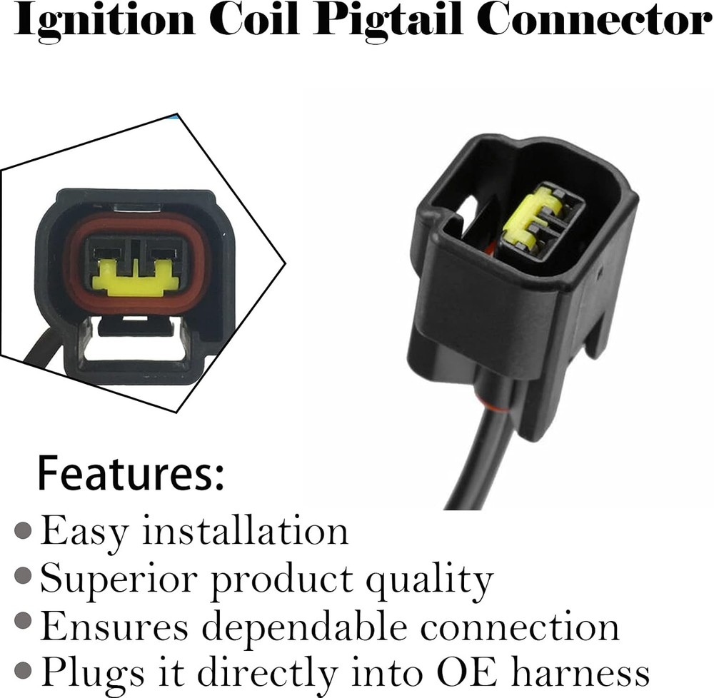 8 Pack Ford Ignition Coil Connector Plug Harness - Compatible with Ford...