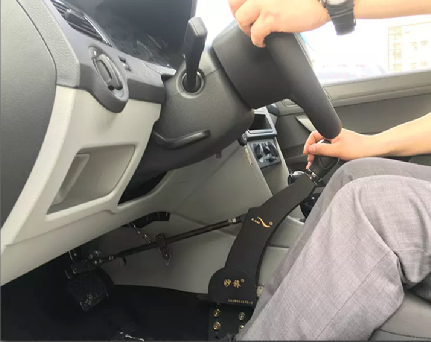 A permanent,safe install car hand control. Disabled/Handicapped - SCI, H quality