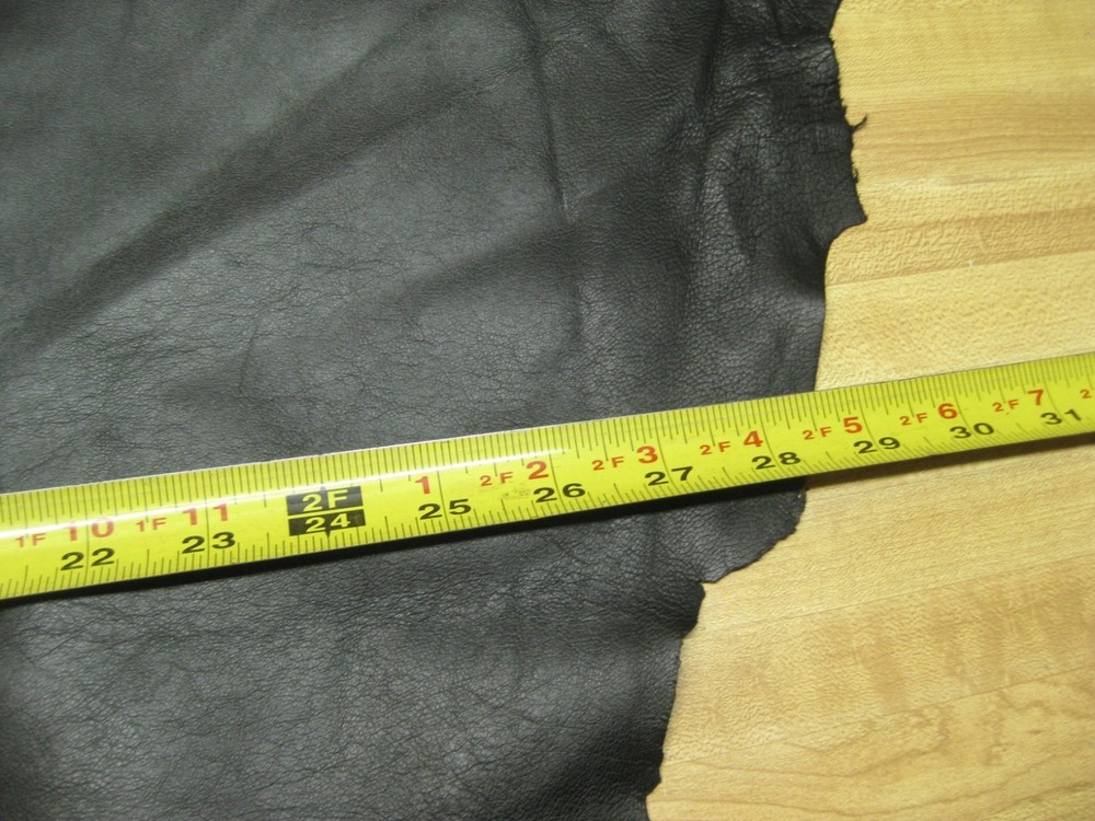 Black Italian Lamb Leather Hide #0006738 Row II