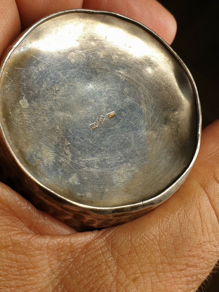 Antique GERMAN Hammered Silver 800 Cup. Made in GERMANY. HALLMARKED.