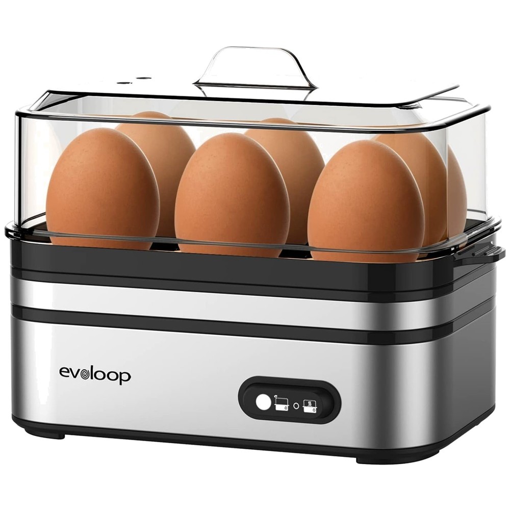 Compact Electric Egg Cooker - 6 Eggs Capacity for Perfect Breakfast Anytime