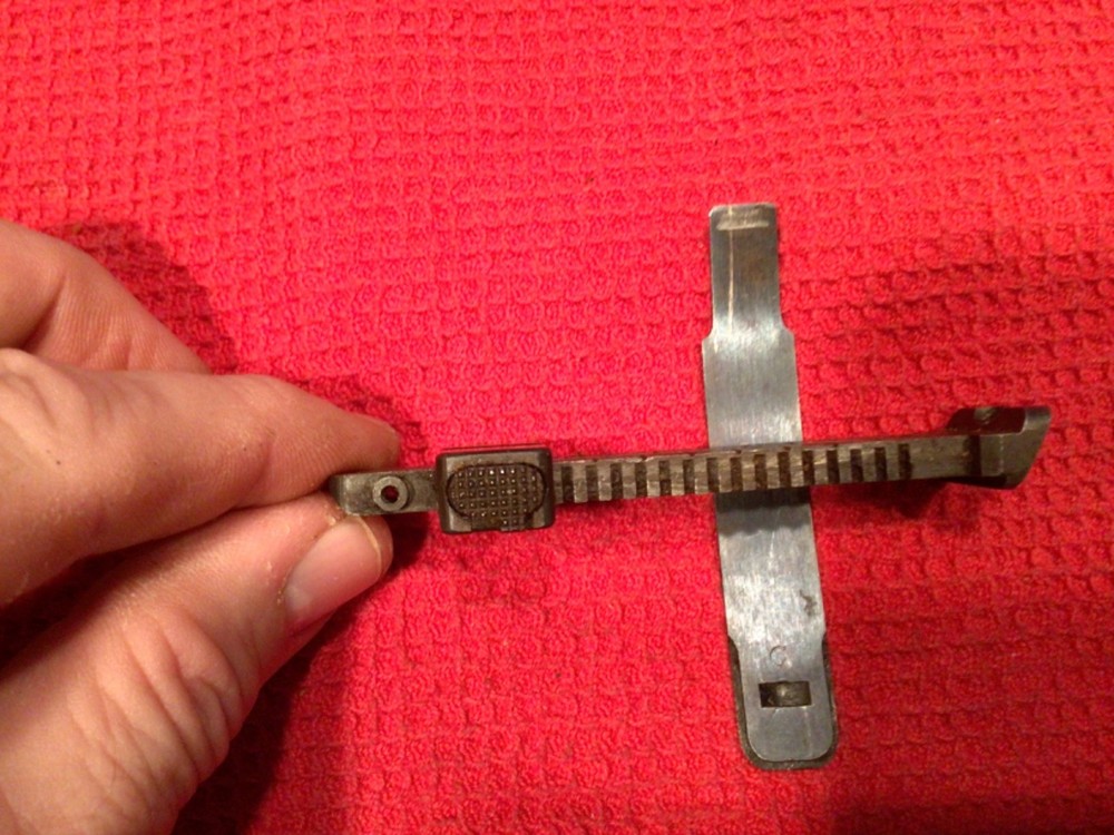 Brazilian M 1908 Mauser Rear Sight Leaf and Spring