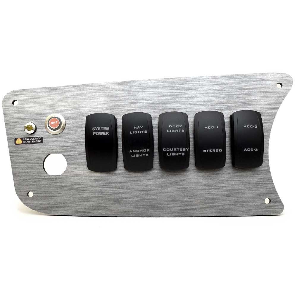 Escape Pontoon Boat Rocker Switch Panel 5766626 | RT Main Silver