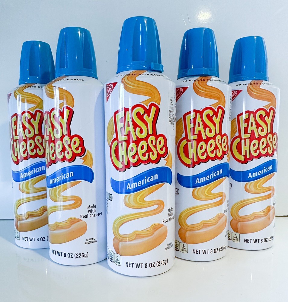 NABISCO AMERICAN EASY CHEESE SNACK 5 BOTTLES