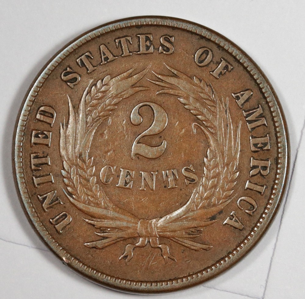 1871 2 Cent Piece. XF. 183179