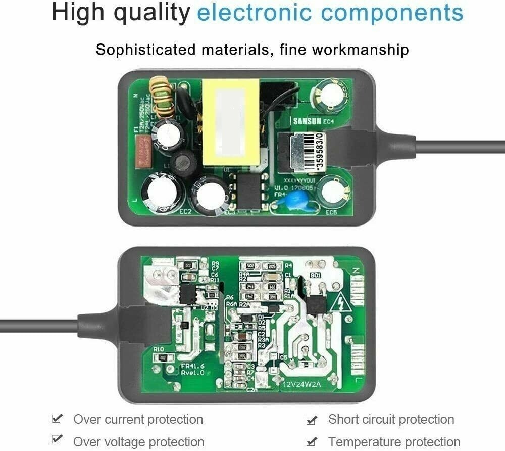 9V 3A AC/DC Adapter Replacement Power Supply for Home Electronics with 5.5x2.1mm