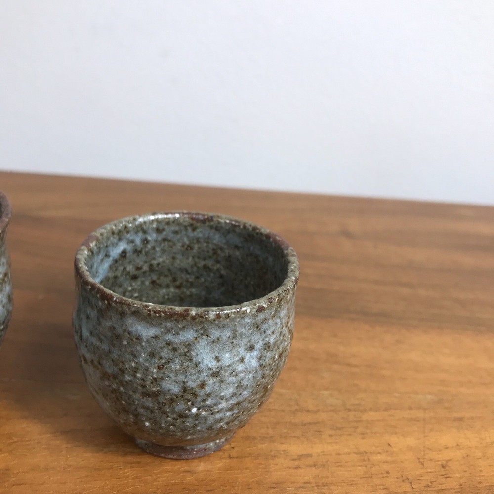 Japanese Style Studio Pottery Glazed Nesting Cups
