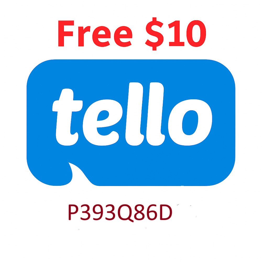 Tello new account $10 Credit  code P393Q86D