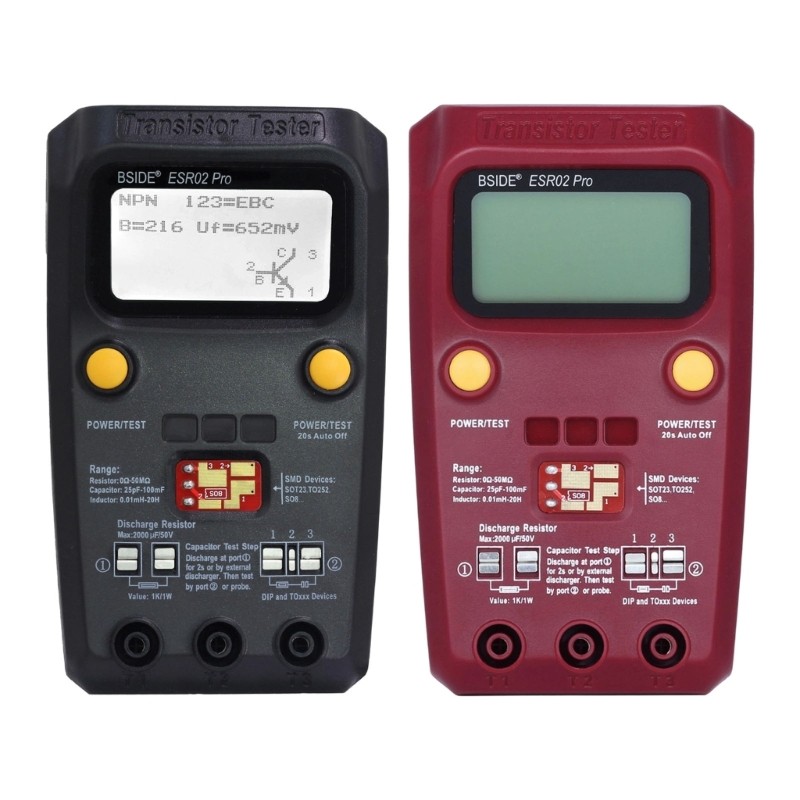 Advanced Transistor Tester For Capacitors Resistors With High Accuracy