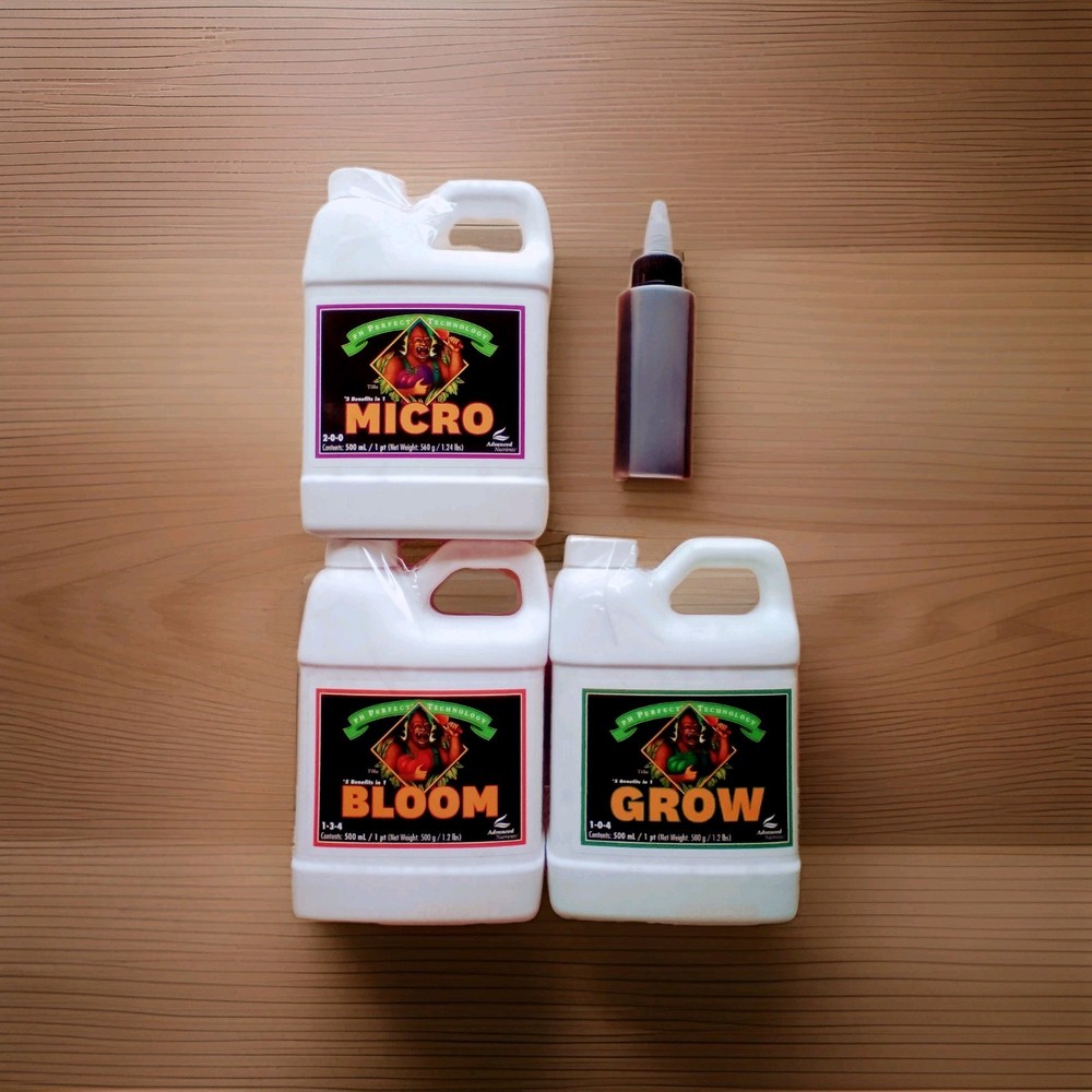 🌱Advanced🌱 Nutrients-2oz.60ml.EACH MICRO-GROW-BLOOM-PIRANHA & B-52=5-BOTTLES🌱