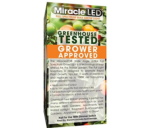 MiracleLED 604594 Multi-Plant Full Spectrum Grow Light Bulb, Single Pack,