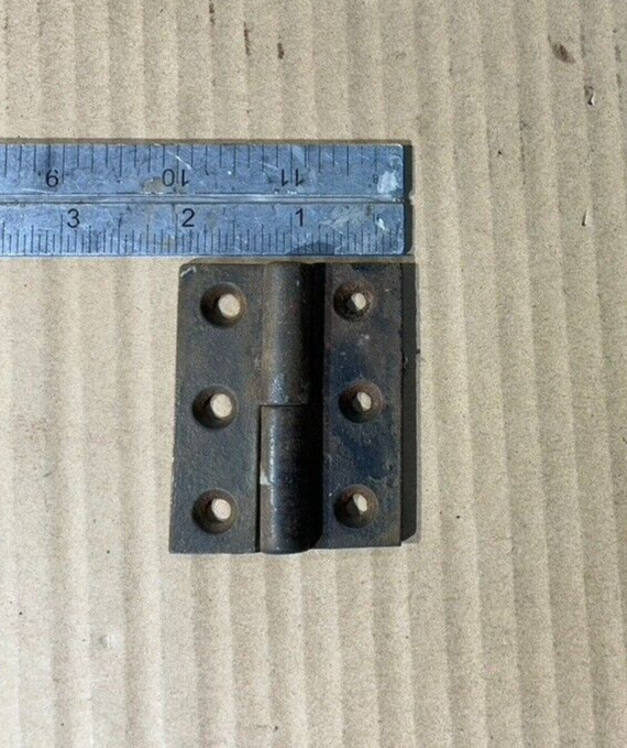 1) Early cast iron drop-on door hinge 2 1/2" x 2"
