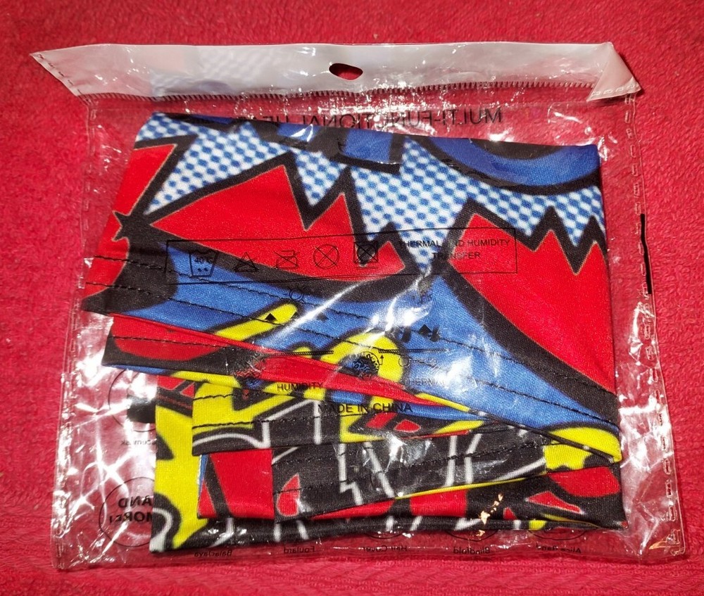 COMIC EXPRESSIONS NECK GAITER NEW IN PACK NEVER USED