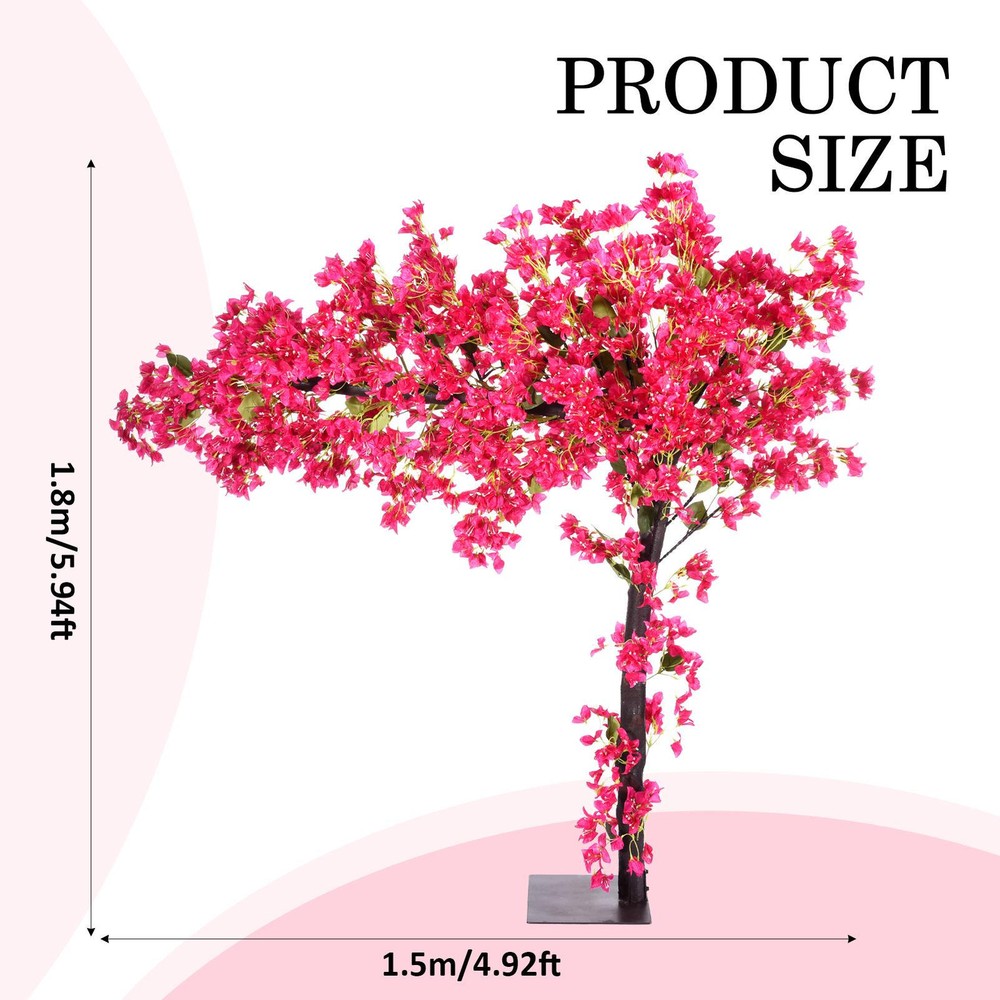 Artificial Decoration Tree,5.9ft Indoor RoseRed Artificial STOCK