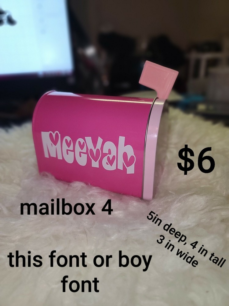 Personalized Valentine tin mailbox