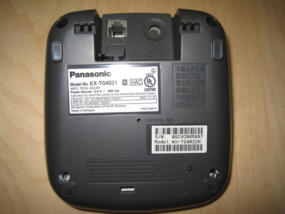 Panasonic KX-TG4021 DECT 6.0 Plus Single Line Cordless Phone Main Base