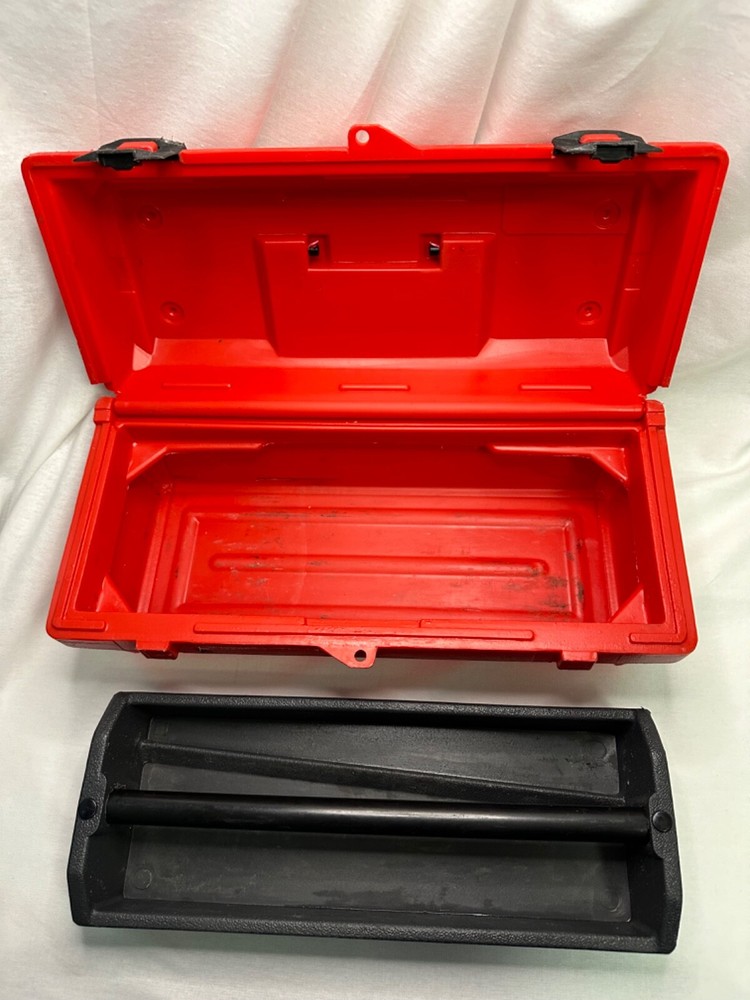 Toolmaster Red & Black Tool Box W/ Removable Tote Latch & Handle Tackle Box