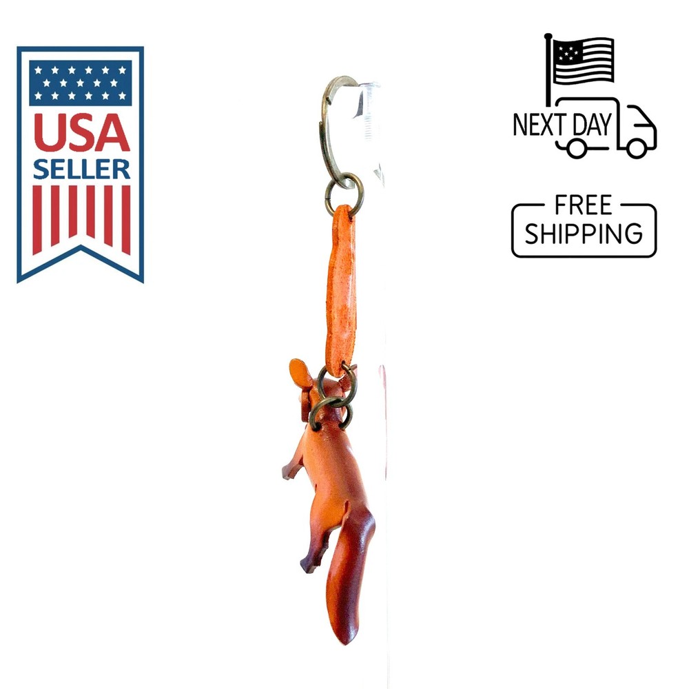 Fox Handmade Leather Keyring