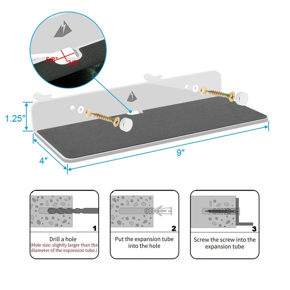 Wall Shelf Speaker Stand, Acrylic Wall Mount Display Shelf for Bluetooth1388