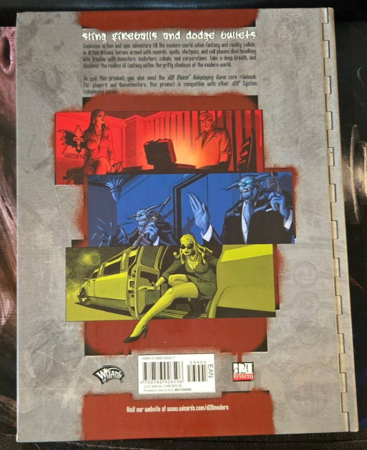 D20 Modern RPG URBAN ARCANA CAMPAIGN SETTING (Hardback) WOTC