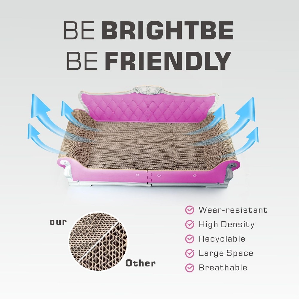 Sofa Shaped Cat Scratching Boards,Cat Scratcher Couch,Extra Large Cat Scratch...